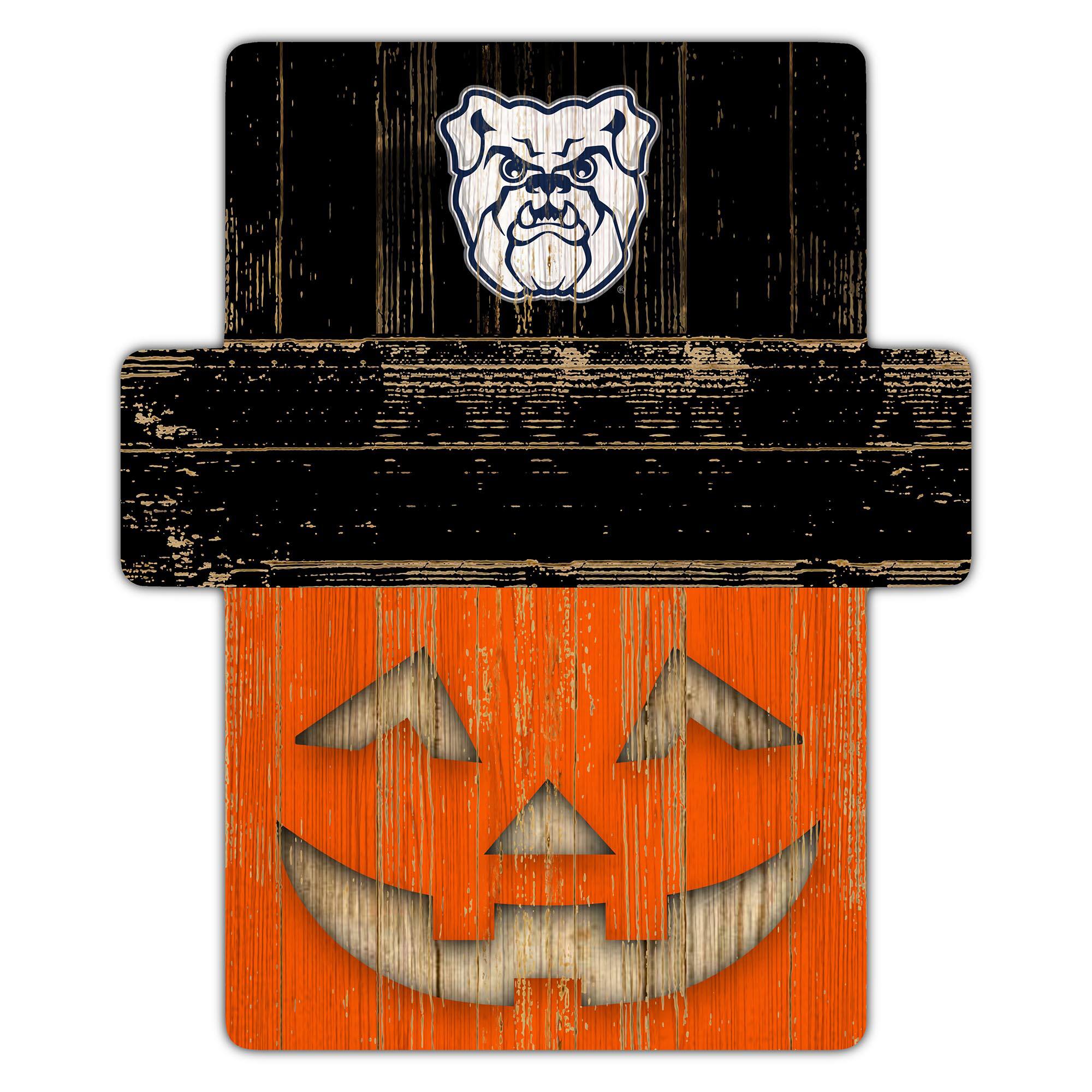 Front. Fan Creations - Butler Bulldogs 12" x 12" Jack-O-Lantern Display - Orange.