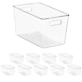 Sorbus - Storage Bins, 10 Pack X-Large Organization Bins with Handles – Storage Containers for Storage - Clear