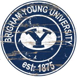 Fan Creations - BYU Cougars 23.5" Distressed Round Sign - Multicolor