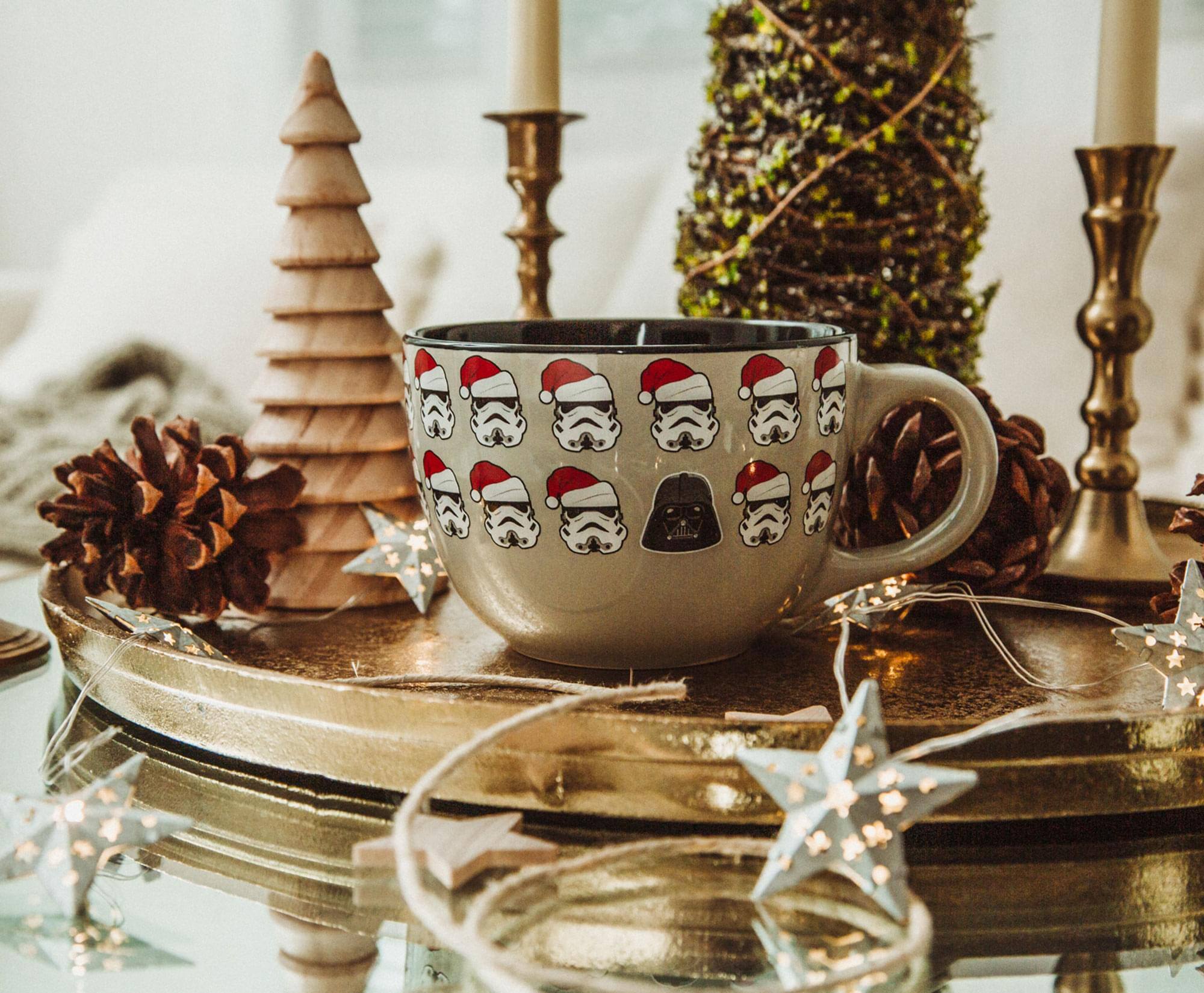 Alt View 4. Silver Buffalo - Star Wars Darth Vader Holiday Empire Ceramic Soup Mug | Holds 24 Ounces - Grey.