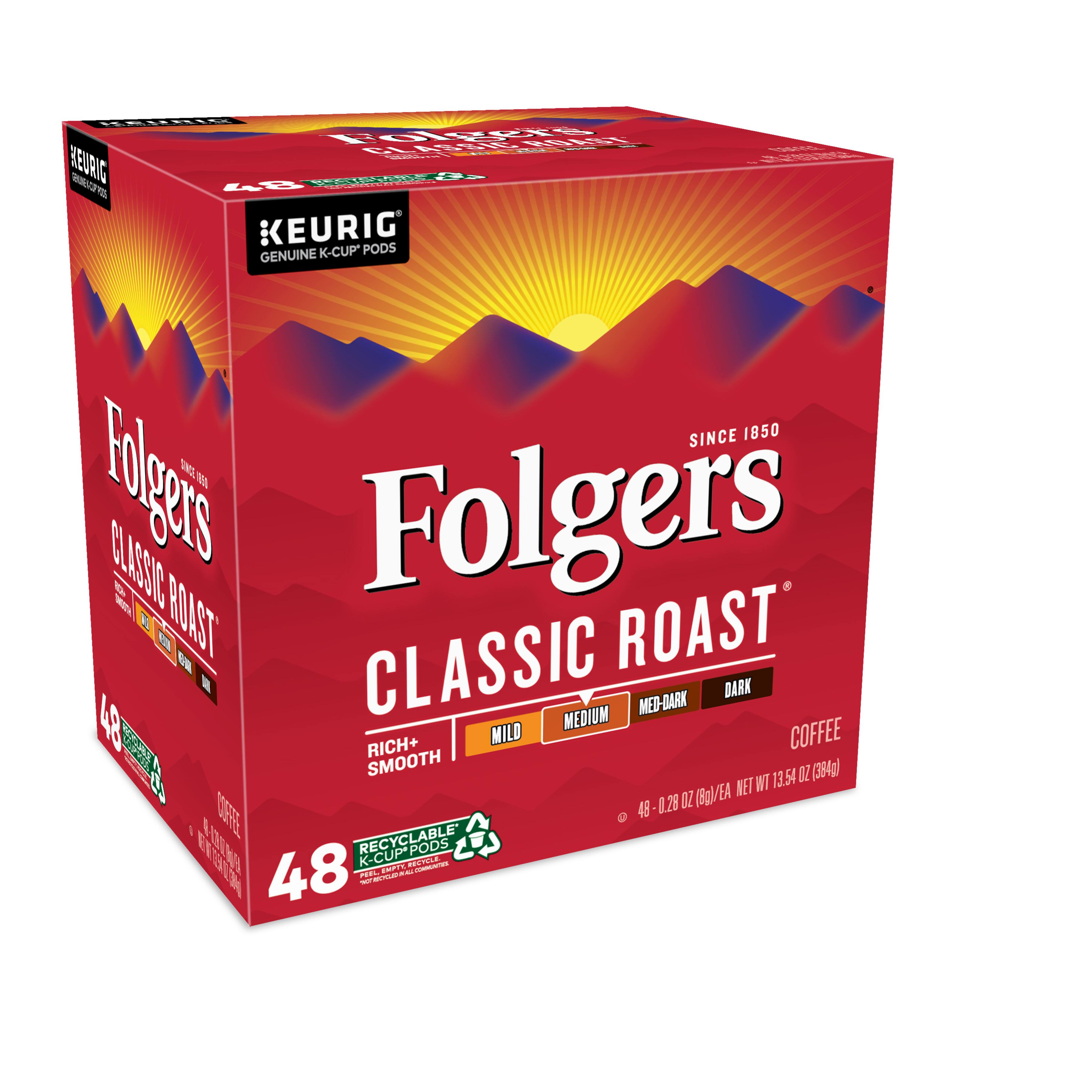 Alt View 14. Folger's - Folgers Classic Roast, Keurig Single Serve K-Cup Pods, Medium Roast Coffee, 48 Count.