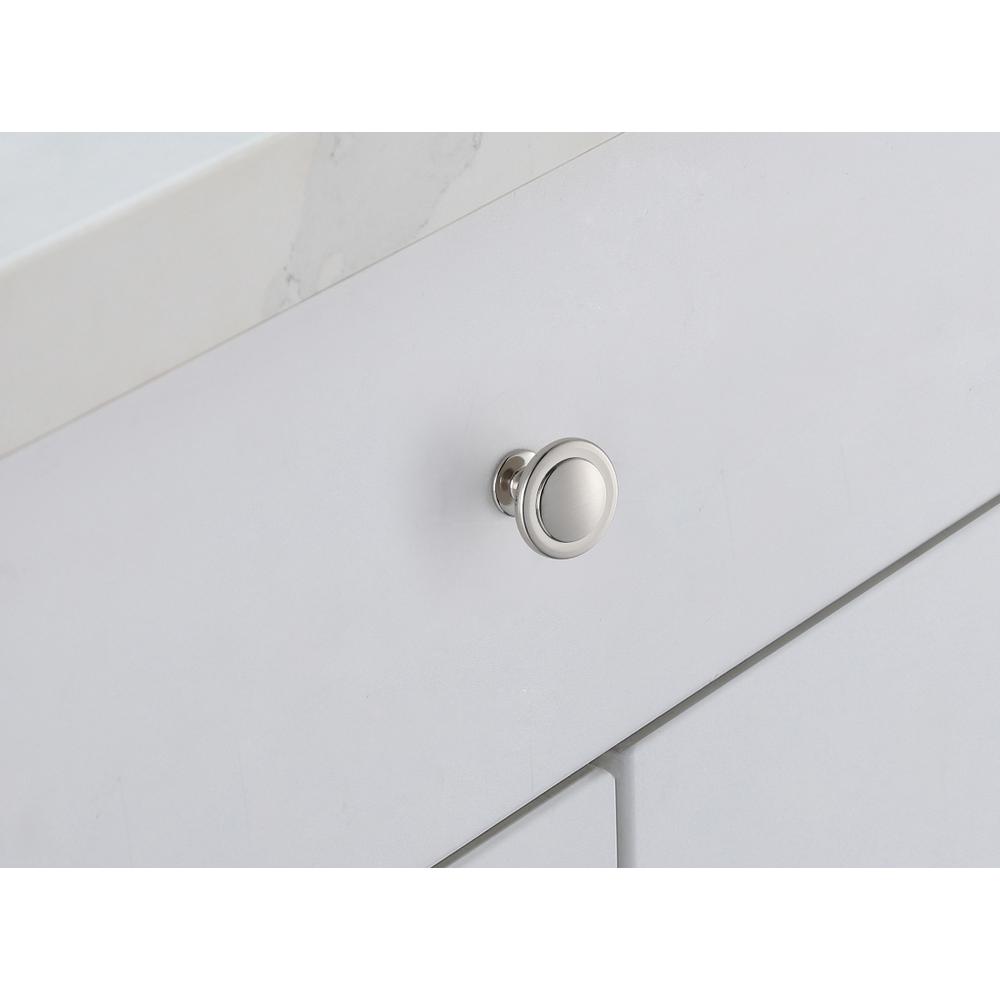 Alt View 1. Elegant Decor - Logyn 1.3" Diameter Brushed Nickel Mushroom Knob Multipack (Set of 10) - Brushed Nickel.