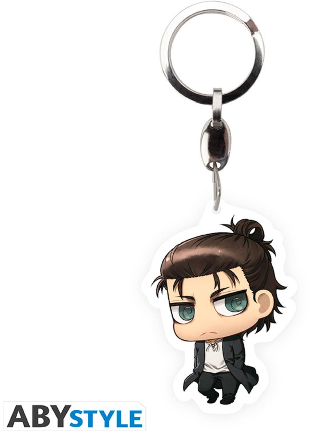 Alt View 2. ABYSSE AMERICA - Attack On Titan - Acrylic Keychain - Eren Chibi   - COLLECTIBLES - Multicolor.