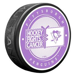 Mustang Drinkware - Pittsburgh Penguins Hockey Fights Cancer Puck - Multicolor
