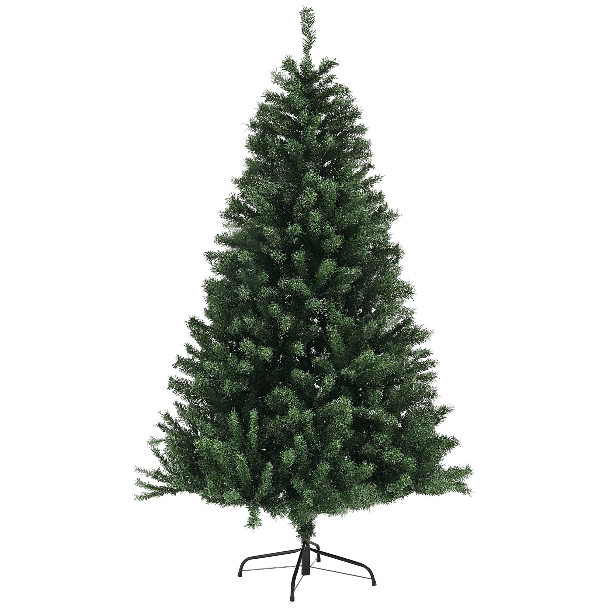 Front. Homcom - Artificial Christmas Tree, 1000 Tips Auto Open Steel Base - Green.