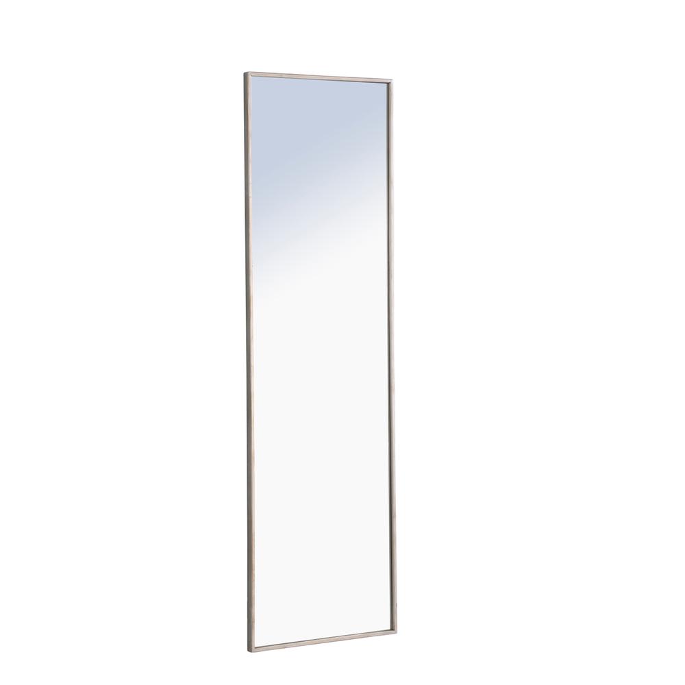 Alt View 2. Elegant Decor - Metal frame Rectangle Mirror 18 inch Silver - Silver.