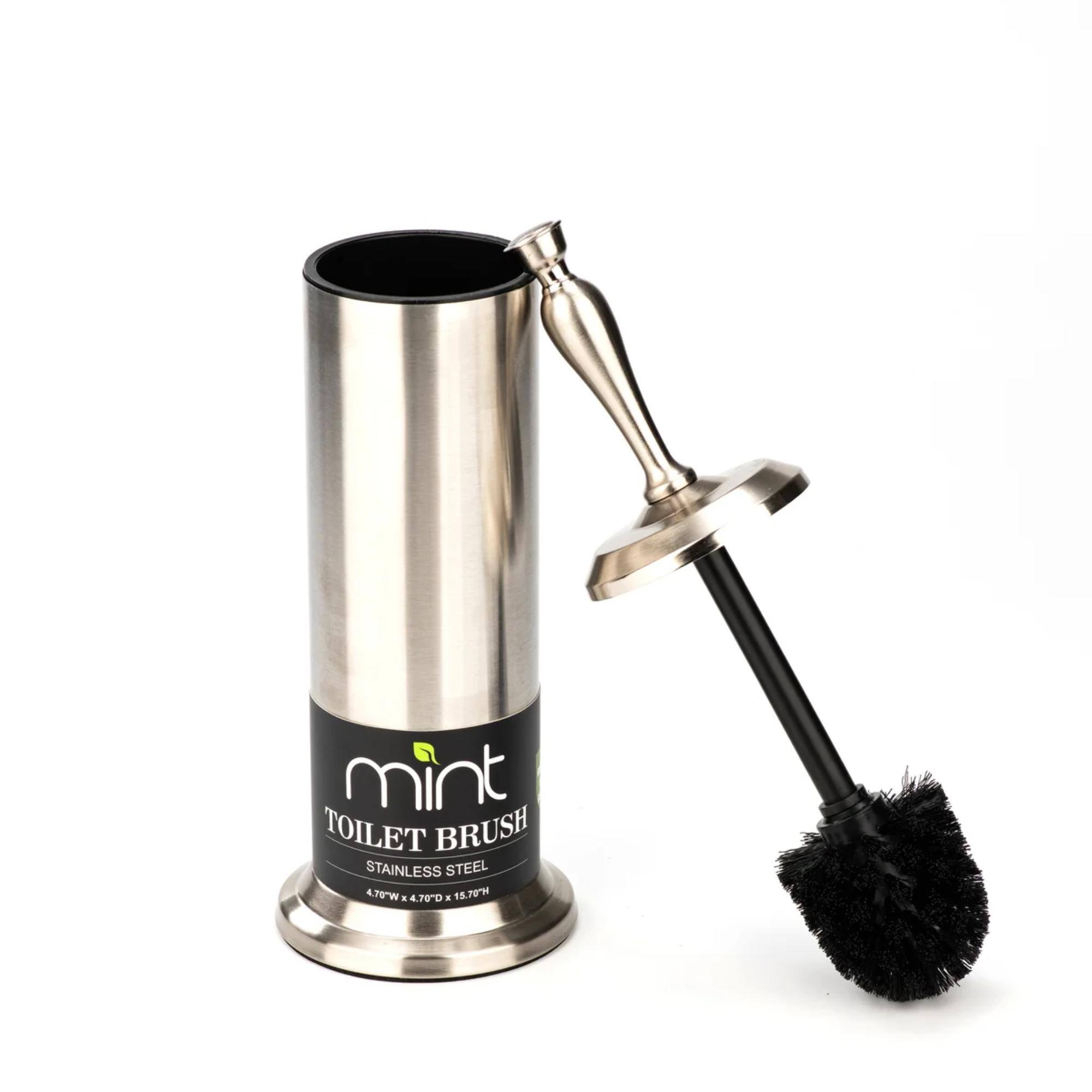 mint TOILET BRUSH STAINLESS STEEL 4.75"W x 4.70"D x 15.79"H