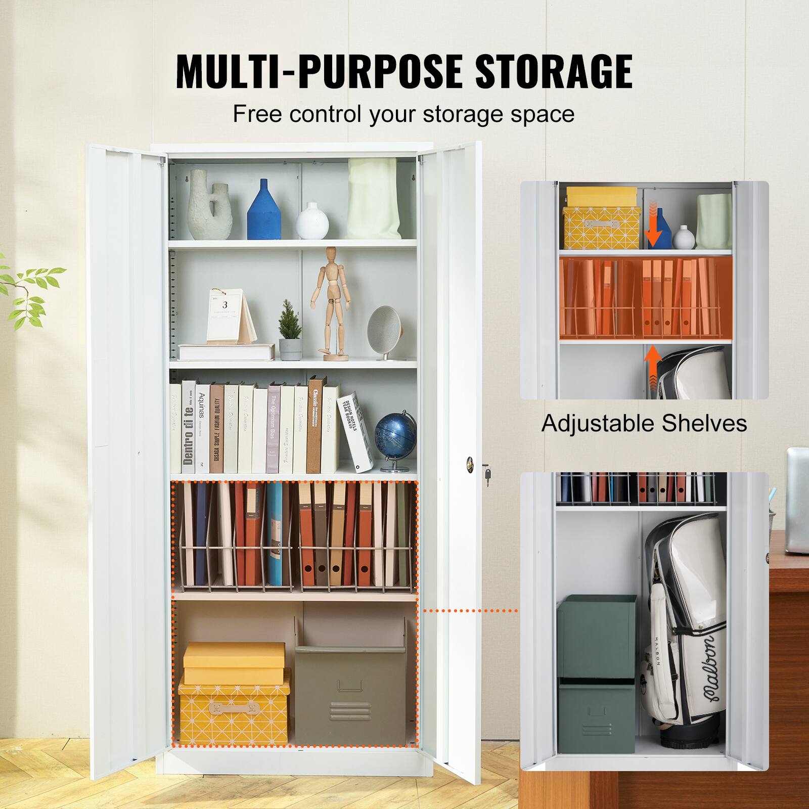 MULTI-PURPOSE STORAGE
Free control your storage space
Adjustable Shelves