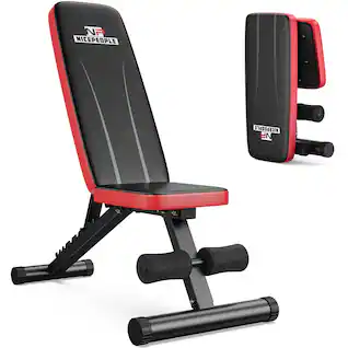 FED Fitness - Foldable Adjustable Weight Bench, 660LBS, 8 Backrest Positions for Chest, Shoulder, Arm Workout - Black
