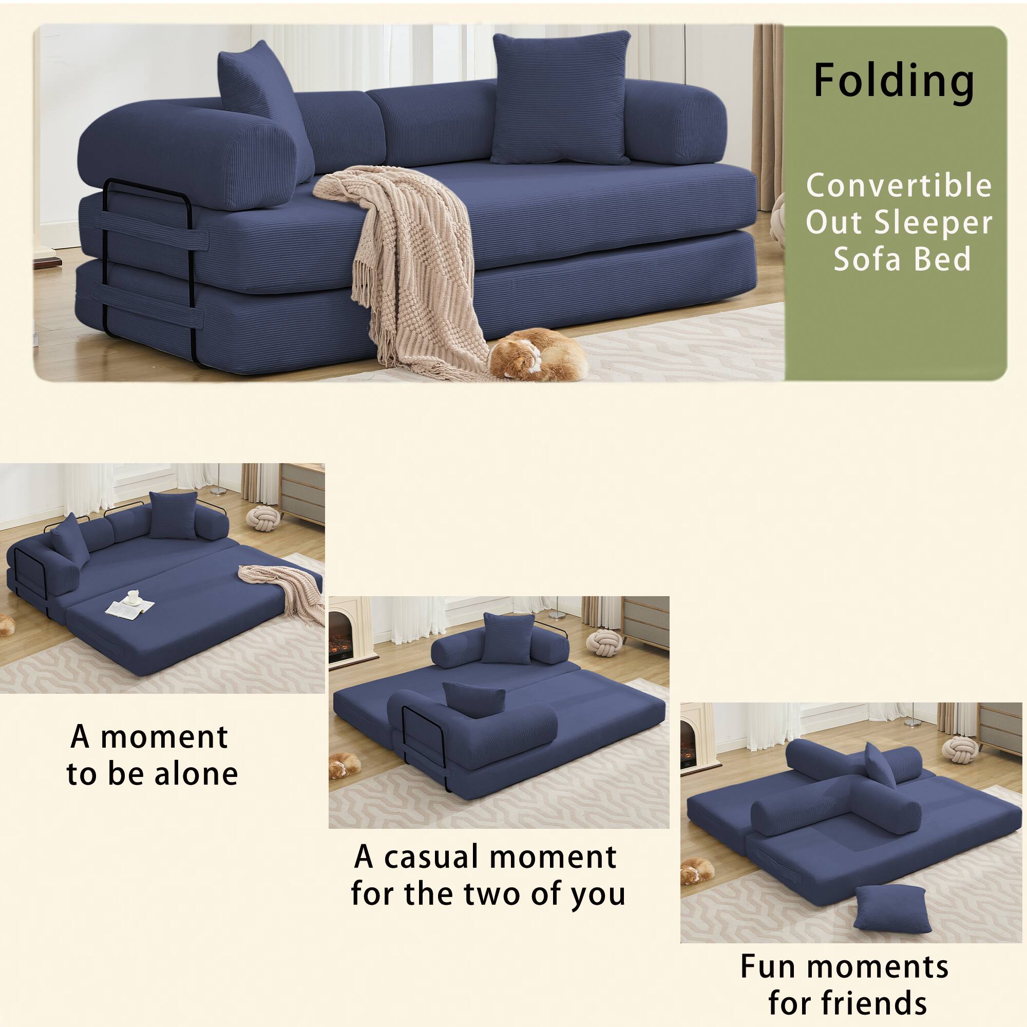 Folding Convertible Out Sleeper Sofa Bed

A moment to be alone

A casual moment for the two of you

Fun moments for friends