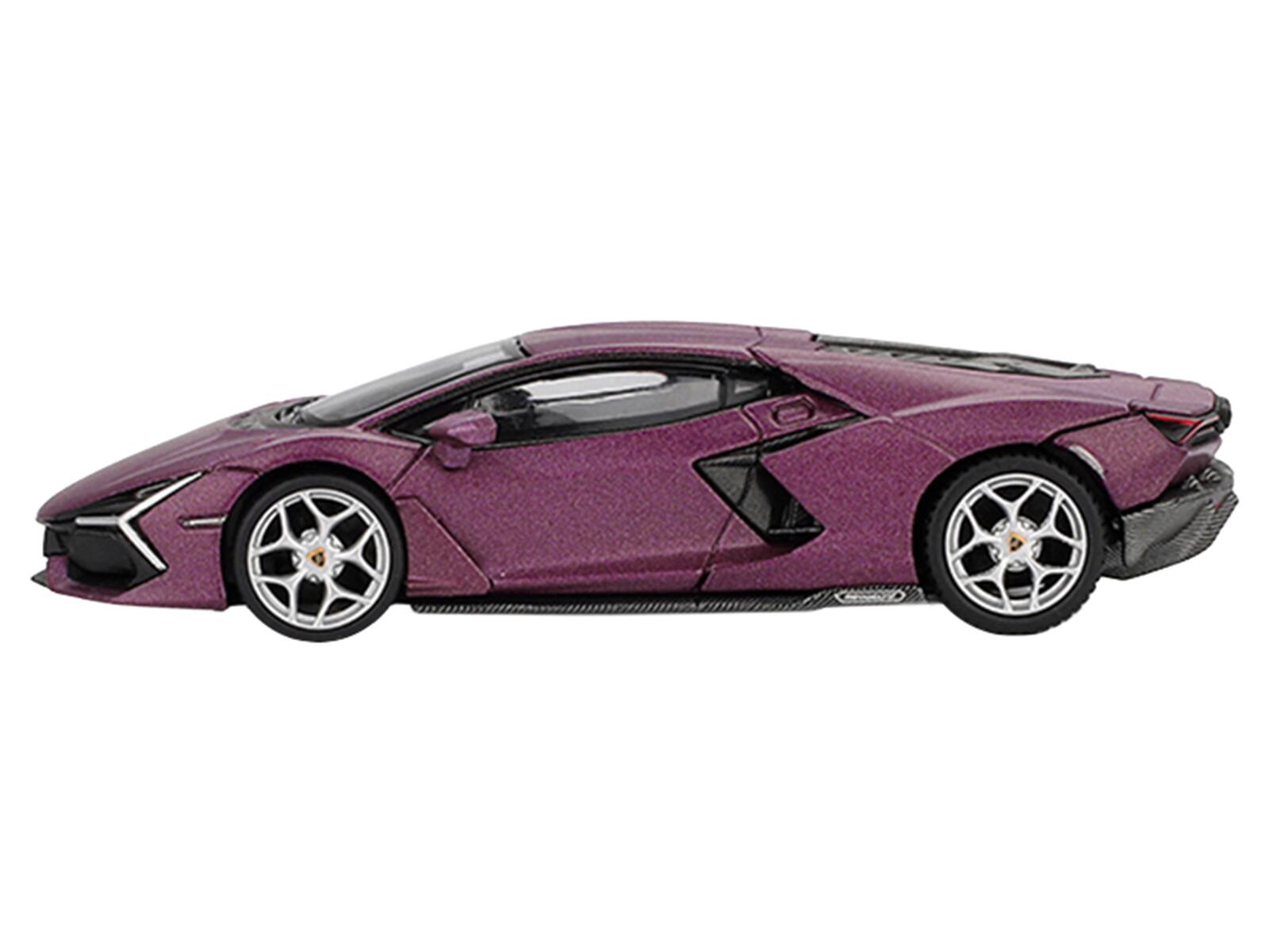 Alt View 2. True Scale Miniatures - Lamborghini Revuelto Viola 30th Matt Purple Metallic Limited Edition 1/64 Diecast Model Car by Mini GT.