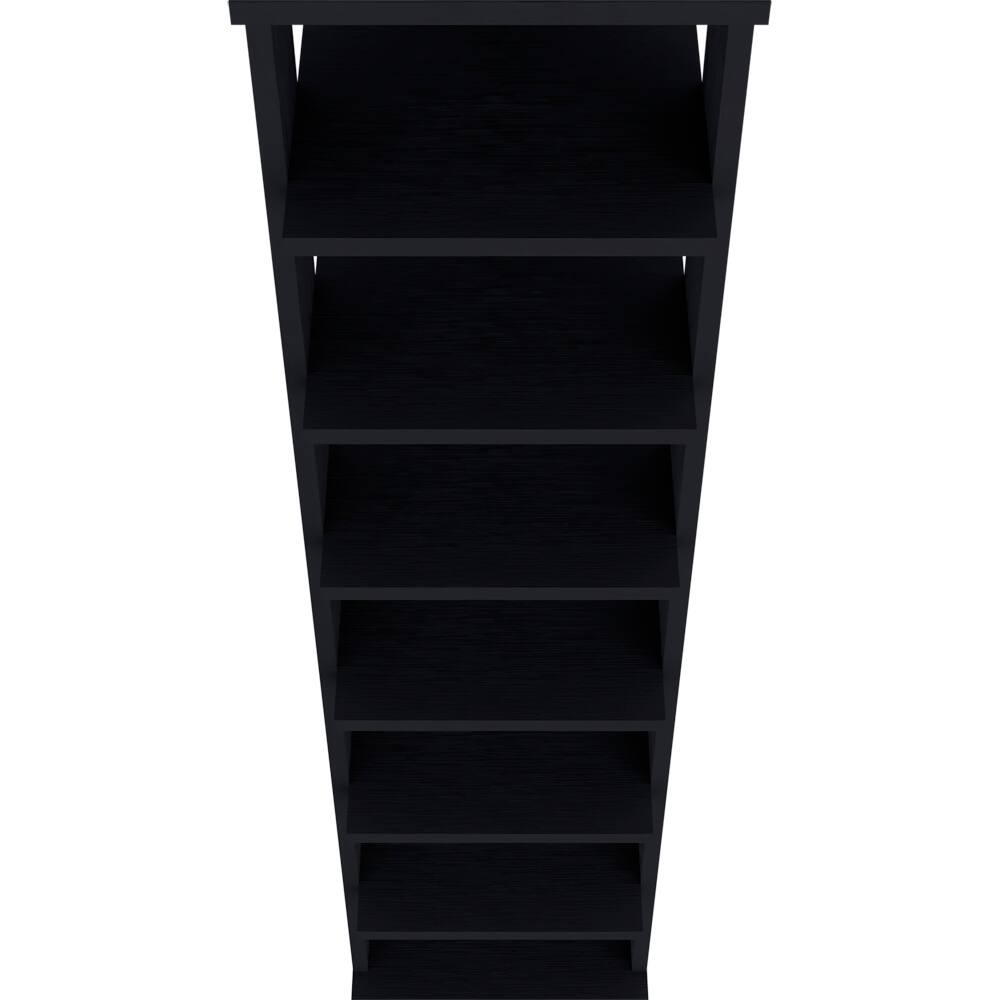 Alt View 3. Loheer - Loheer 8-Tier Vertical Shoe Rack Narrow Shoe Tower for Small Spaces 48.7 Inches Tall Black - Black.