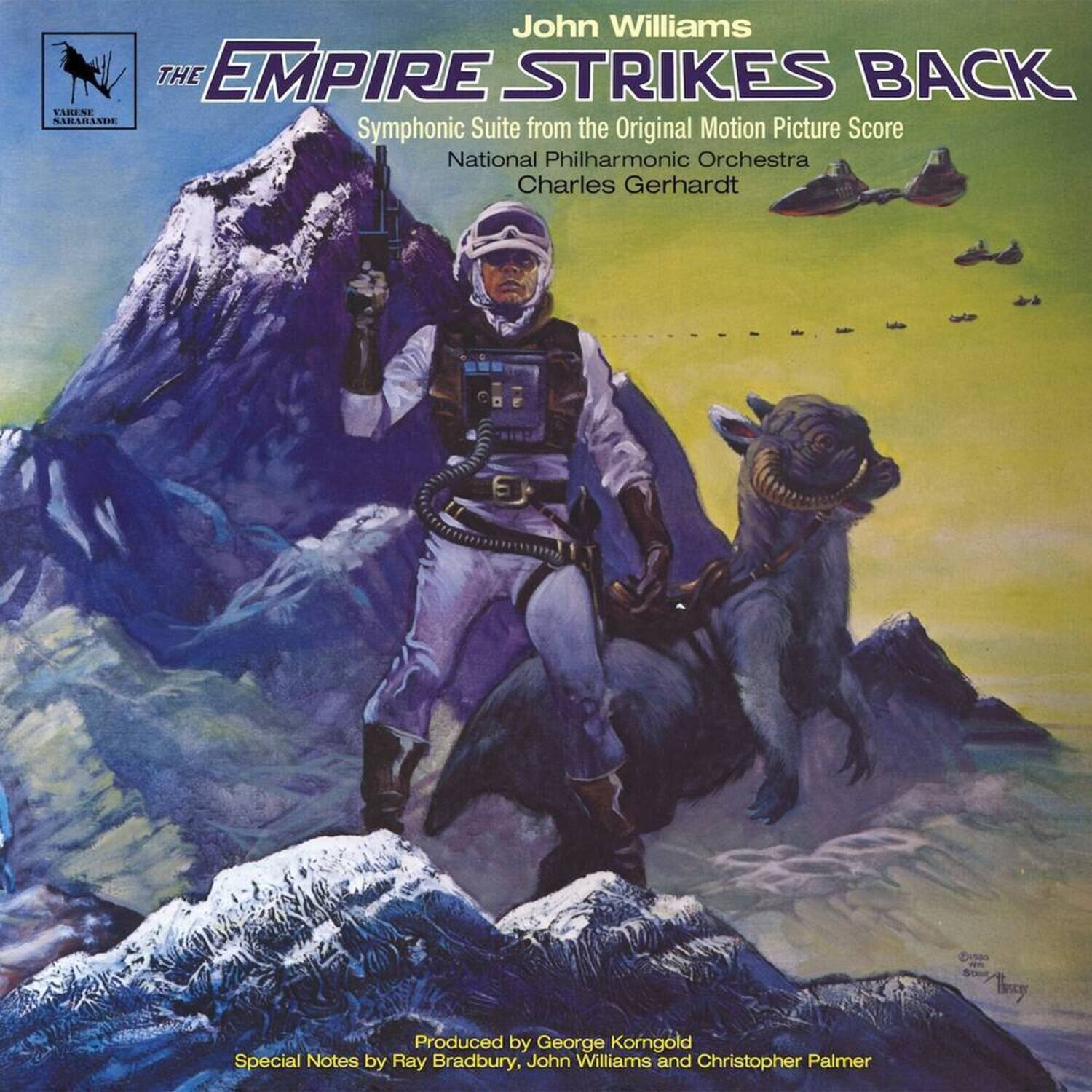 John Williams  
THE EMPIRE STRIKES BACK  
Symphonic Suite from the Original Motion Picture Score  
National Philharmonic Orchestra  
Charles Gerhardt  

Produced by George Korngold  
Special Notes by Ray Bradbury, John Williams and Christopher Palmer
