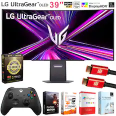 LG UltraGear 39" WQHD 240Hz OLED Refresh Rate LG UltraGear OLED VESA Certified DisplayHDR 400
- 26 Month Premium Protection Plan
- 2 Premium Gear HDMI Cables
- Photo Editor
- PCmover Professional
- OfficeSuite
- PDF Editor