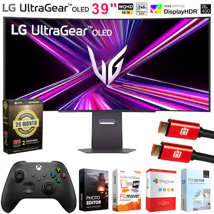 LG UltraGear 39" WQHD 240Hz OLED Refresh Rate LG UltraGear OLED VESA Certified DisplayHDR 400
- 26 Month Premium Protection Plan
- 2 Premium Gear HDMI Cables
- Photo Editor
- PCmover Professional
- OfficeSuite
- PDF Editor