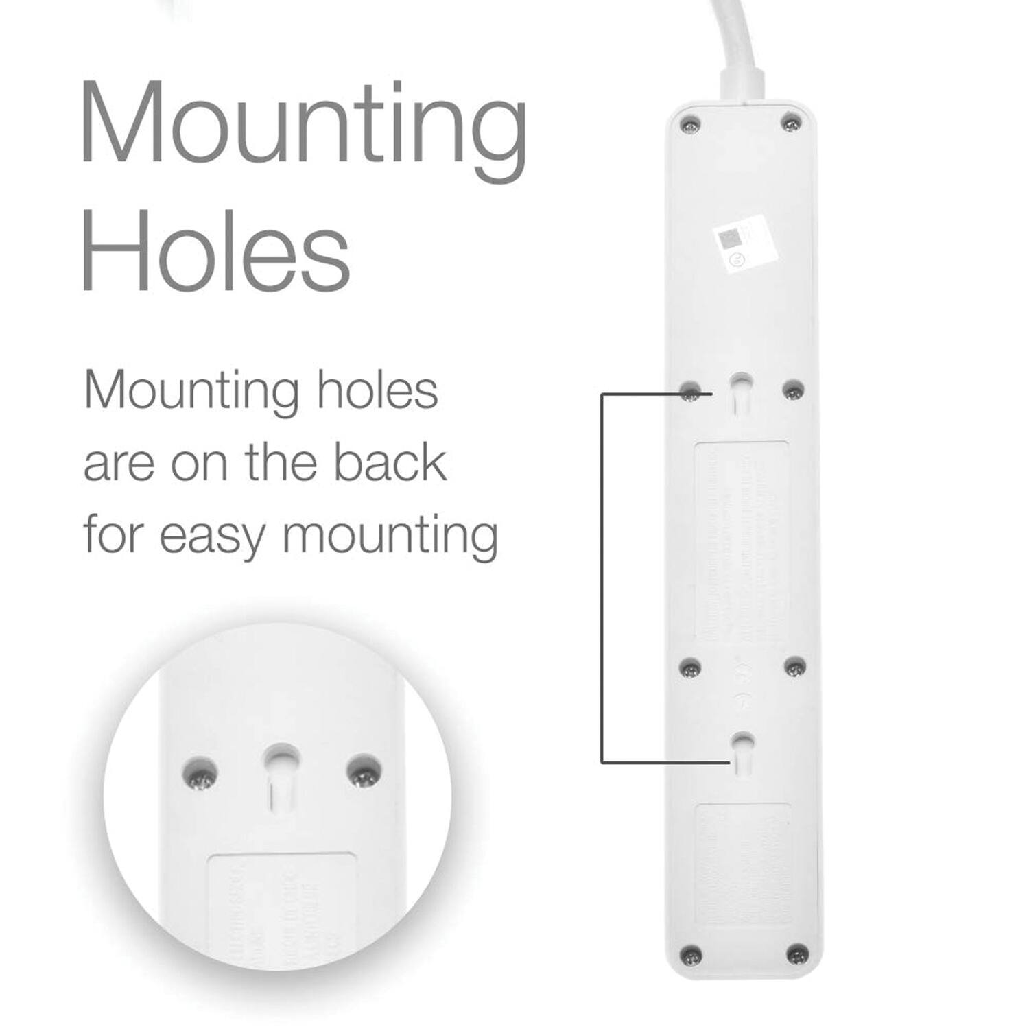 Mounting Holes

Mounting holes are on the back for easy mounting