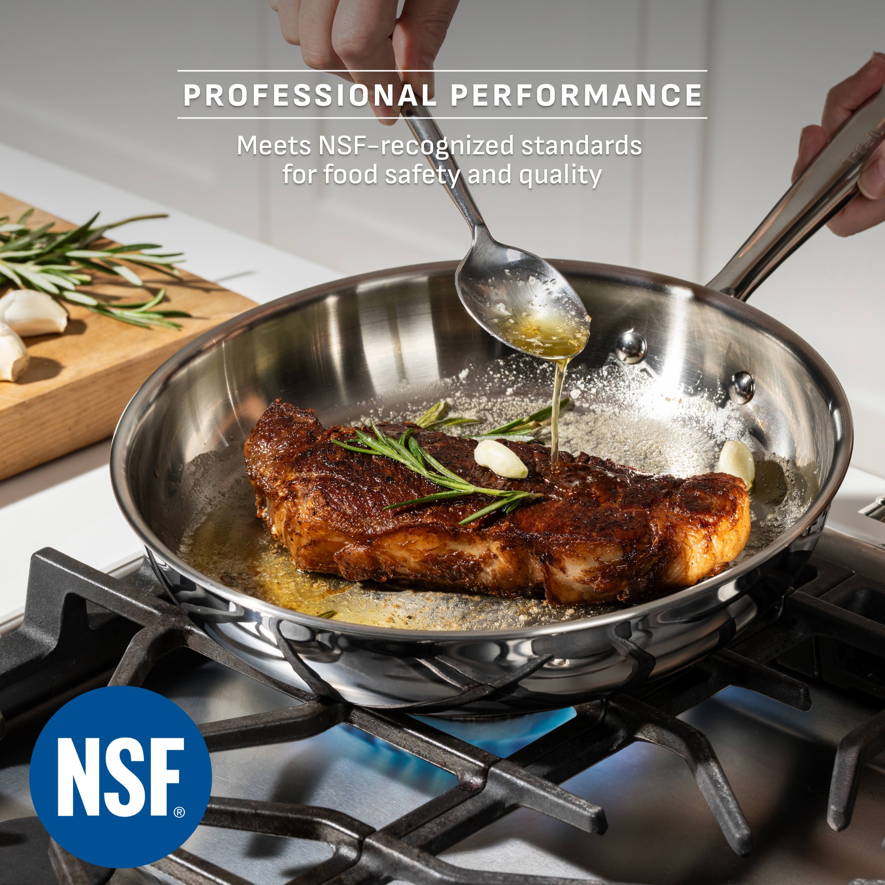 PROFESSIONAL PERFORMANCE  
Meets NSF-recognized standards for food safety and quality