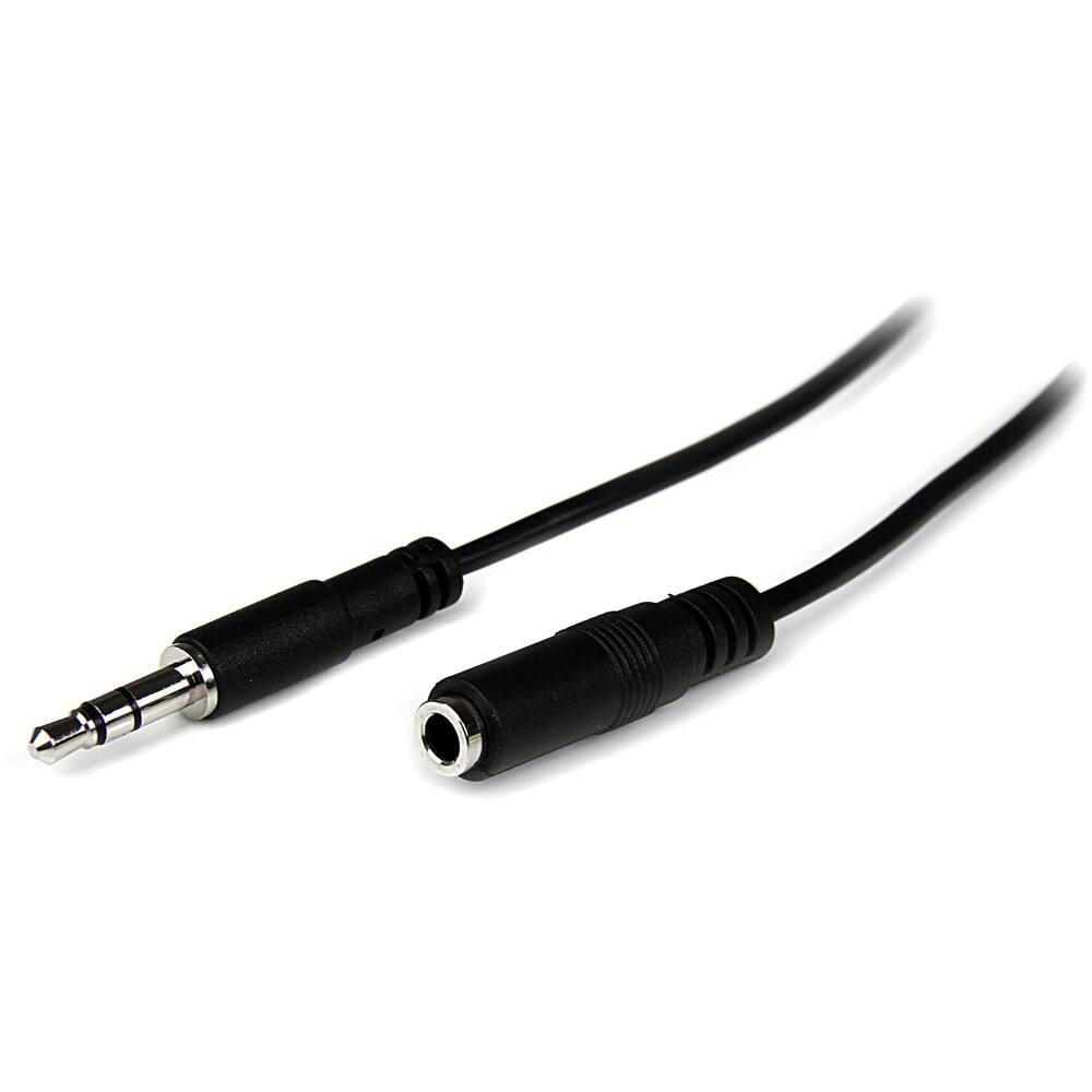 Front. StarTech.com - 2m Slim 3.5mm Stereo Extension Audio Cable - M/F.