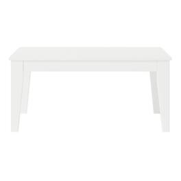 WestinTrends - Malibu Low Outdoor HDPE Patio Rectangle Coffee Table - White