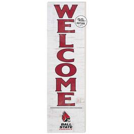 Jardine - Ball State Cardinals 10'' x 35'' Indoor/Outdoor Welcome Sign - White