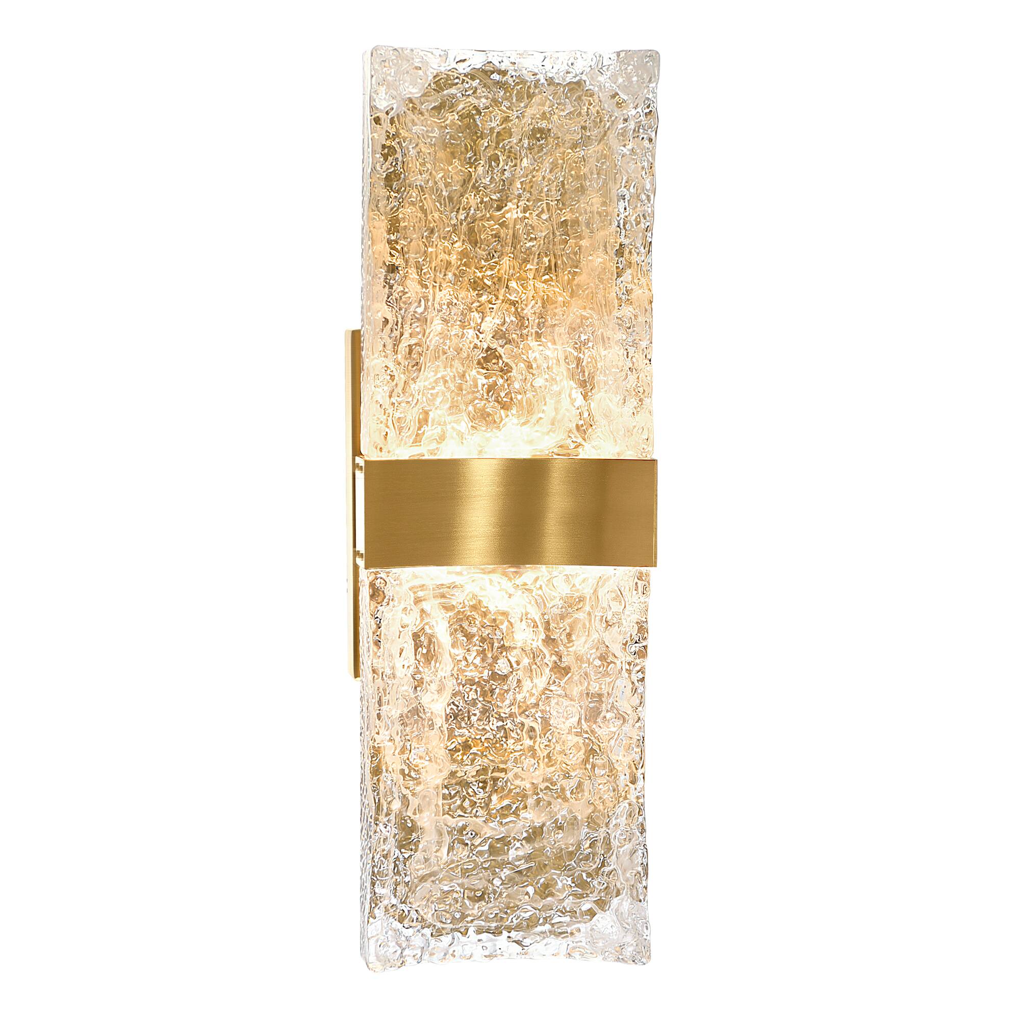 Front. CWI Lighting - Lava Integrated LED Brass Wall Light - Brass.