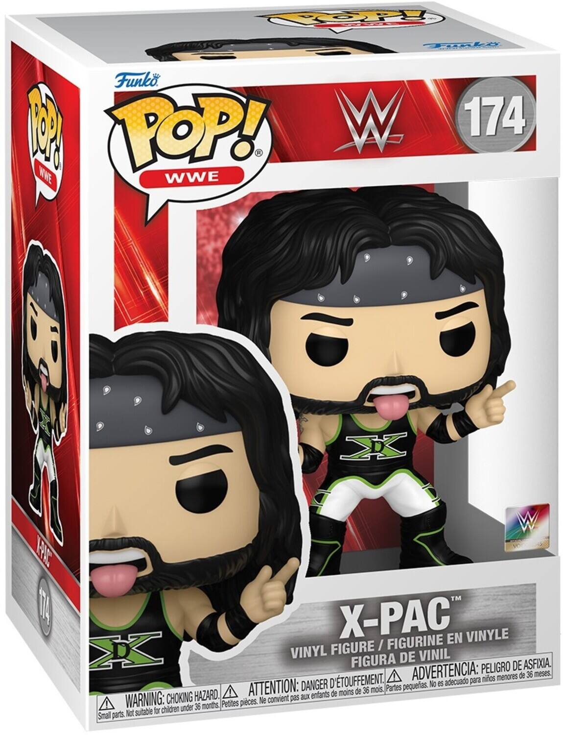 OOP inli Funko. M POP! W 174 WWE WWE A W EELE T4 X-PAC FIGURINE EN VINYLE FIGURE I/ X VINYL DE VINIL FIGURA PELIGRO DE ASFIXIA. D'TOUFFEMENT. ADVERTENCIA: adecuado para nios menores de 36 meses. DANGER pequeas. No es HAZARD. ATTENTION: aux enfants de moins de 36 mois. Partes WARNING: CHOKING Petites pices. Ne convient pas children under 36 months. Not suitable for Small parts.