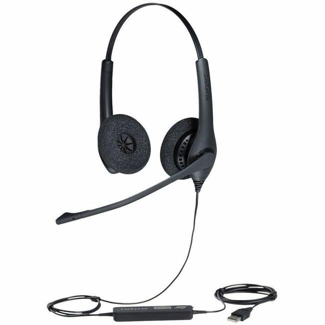 Jabra - Biz 1500 Headset - Stereo - USB Type A - Wired - 32 Ohm - 20 Hz to 6.80 kHz - Over-the-head - Binaural - Black