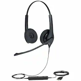 Jabra - Biz 1500 Headset - Stereo - USB Type A - Wired - 32 Ohm - 20 Hz to 6.80 kHz - Over-the-head - Binaural - Black
