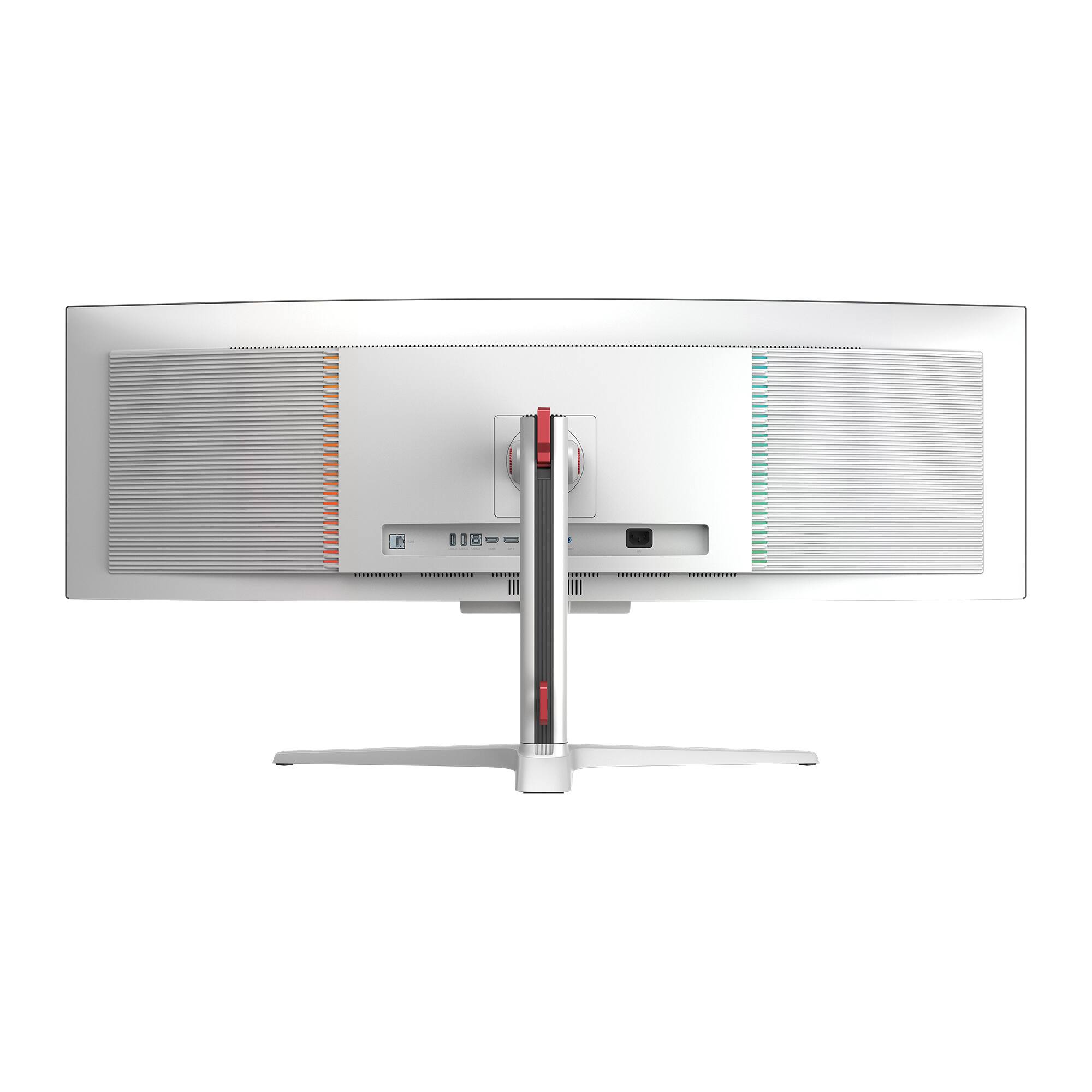 Back. Mobile Pixels - 49-In. 1800R OLED Curved Gaming Monitor - Black.