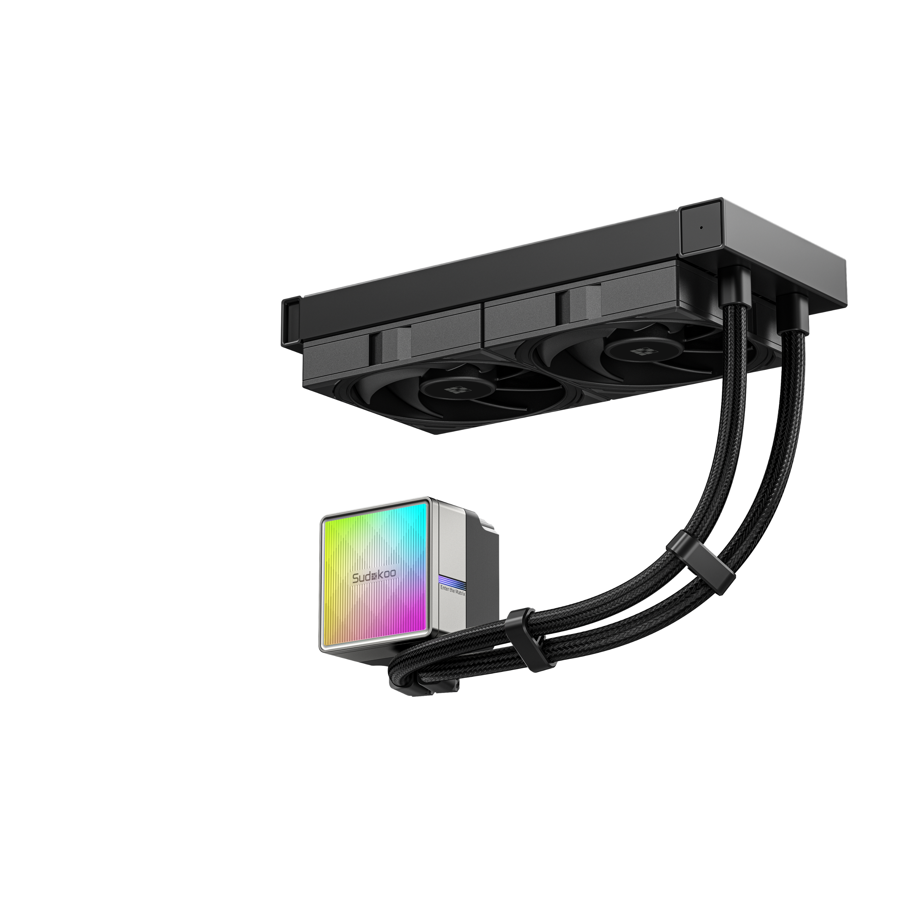 Alt View 1. Sudokoo - Nexaura 240 240mm Silent AIO Liquid CPU Cooler - Black.