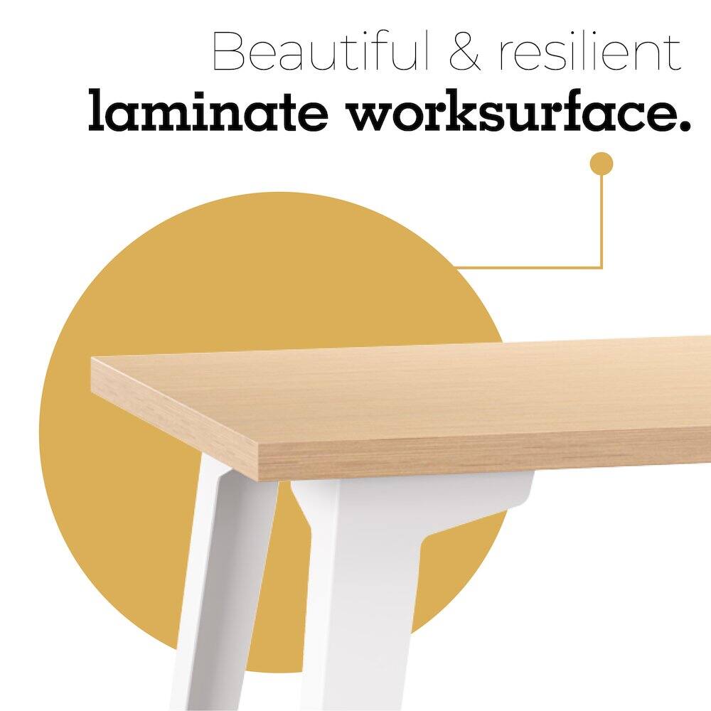 Beautiful & resilient laminate worksurface.