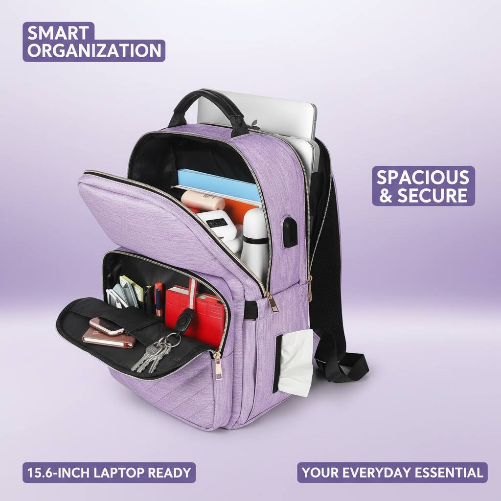 SMART ORGANIZATION  
SPACIOUS & SECURE  
15.6-INCH LAPTOP READY  
YOUR EVERYDAY ESSENTIAL