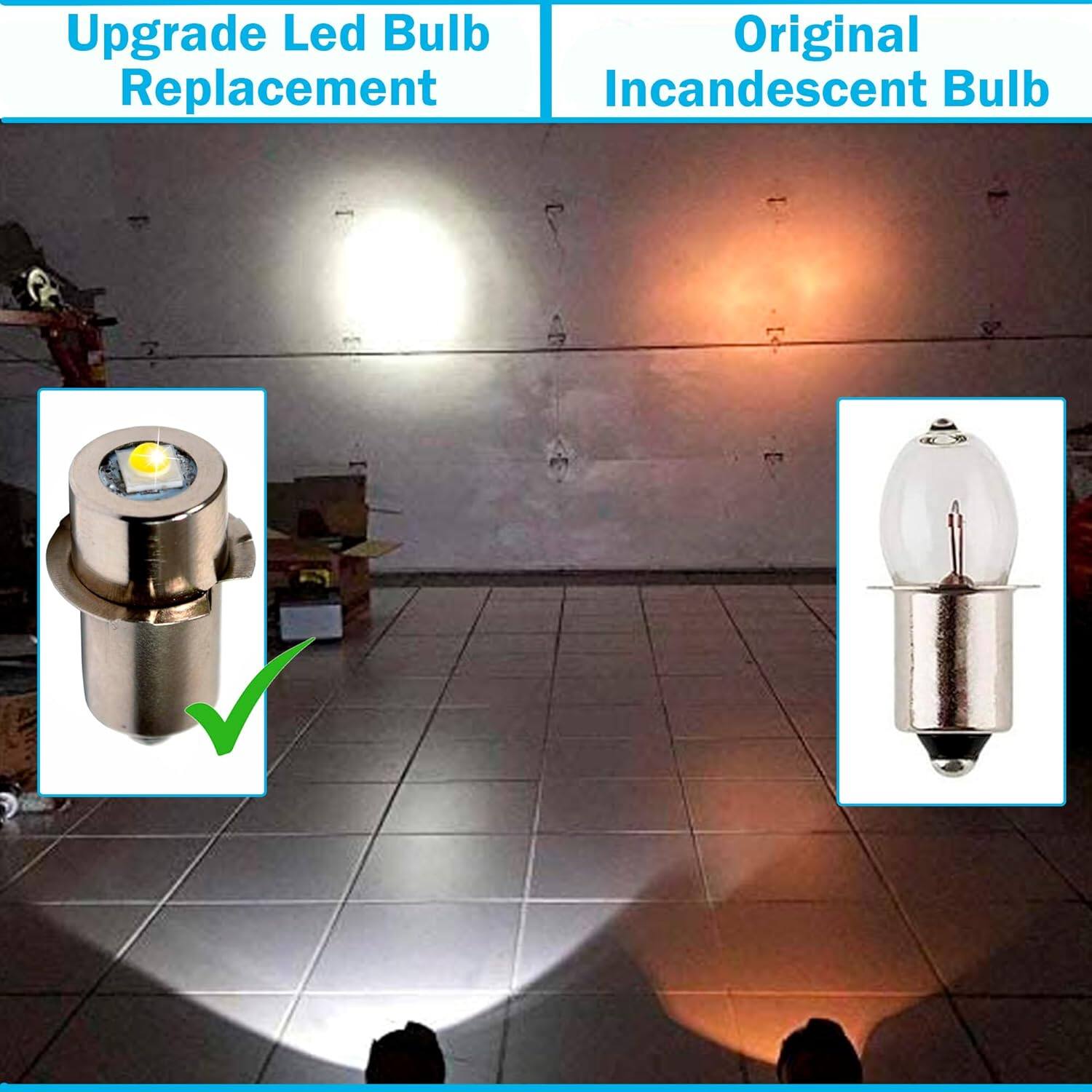 Upgrade Led Bulb Replacement  
Original Incandescent Bulb