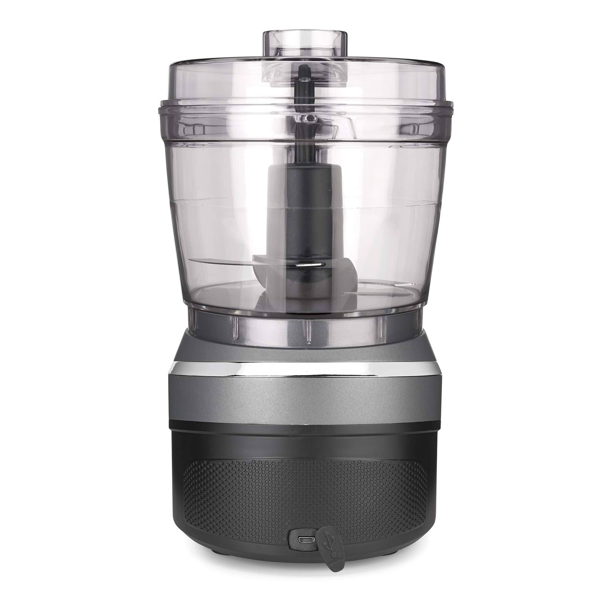 Alt View 4. Cuisinart - EVOLUTIONX RMC-100C Cordless Rechargeable 4-cup Chopper RMC-100C - Dark Gray.