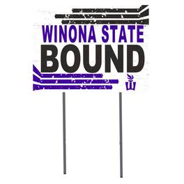 Jardine - Winona State Warriors 18'' x 24'' Bound Yard Sign - White