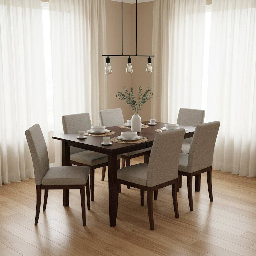 Alt View 4. FurniFact - Drop Leaf Dining Table - Walnut.