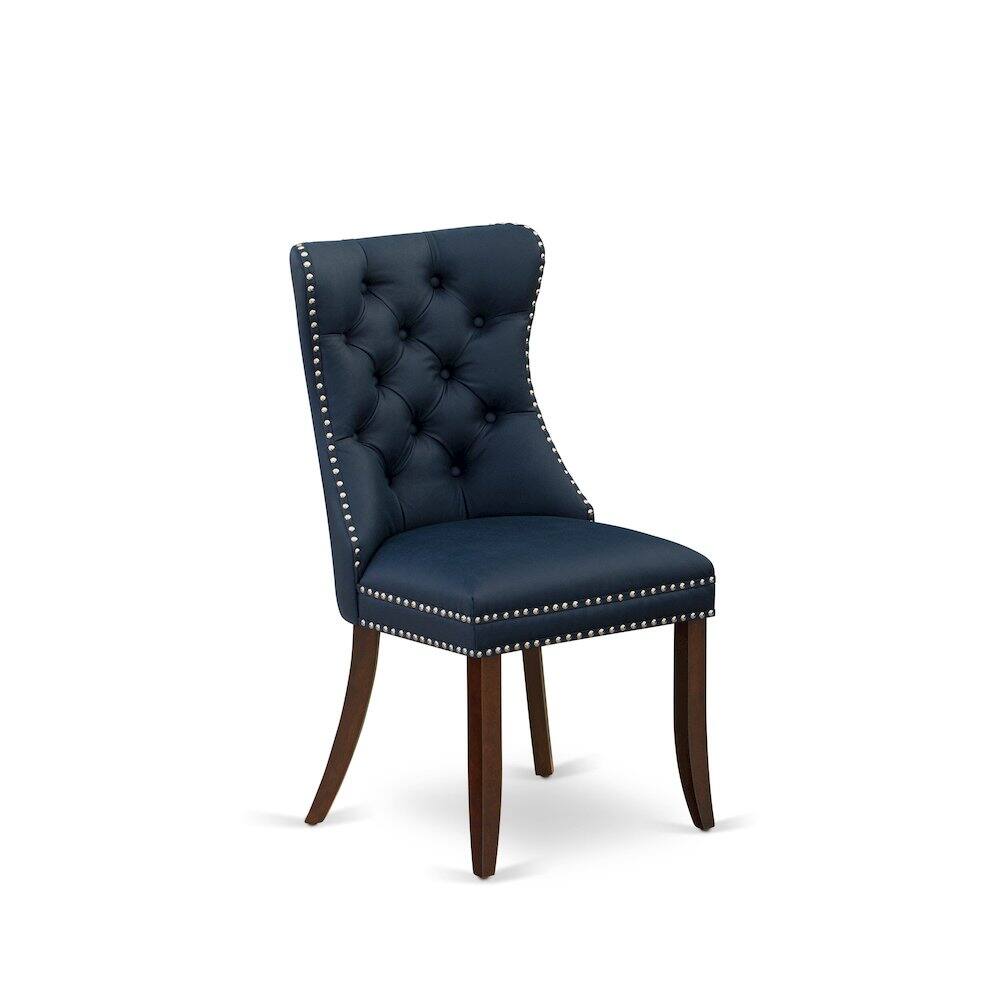 Alt View 1. East West Furniture - 5 Piece Kitchen Table & Chairs Set Consists of a Square Dining Room Table - Mahogany.