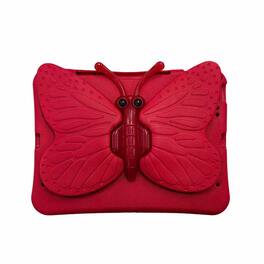 Dteck - Butterfly Case for iPad A16 11th Gen 2025/iPad 10th Gen 10.9" 2022,Rotatable Stand Shockproof EVA Foam Kids-Proof Cover - Red