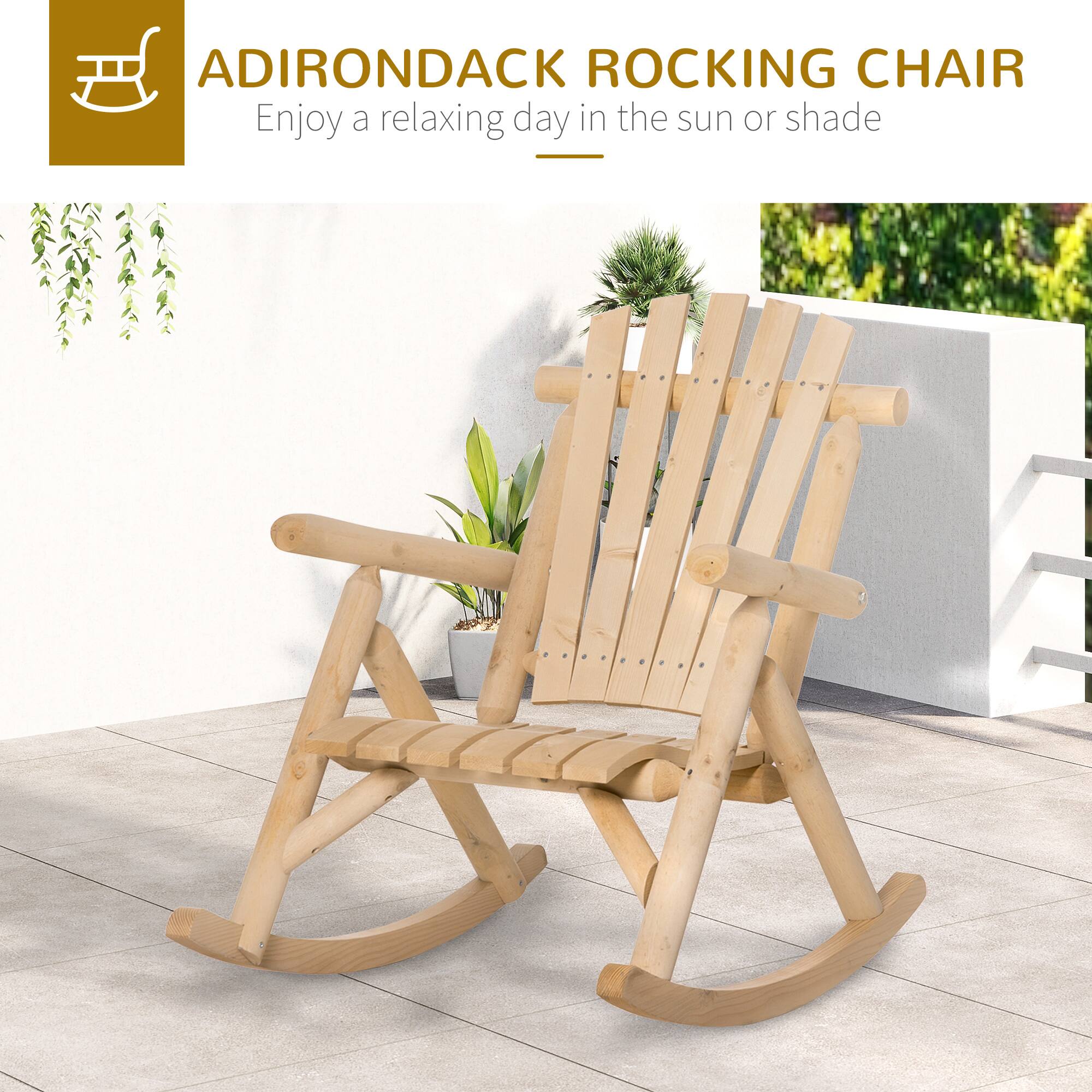 ADIRONDACK ROCKING CHAIR  
Enjoy a relaxing day in the sun or shade