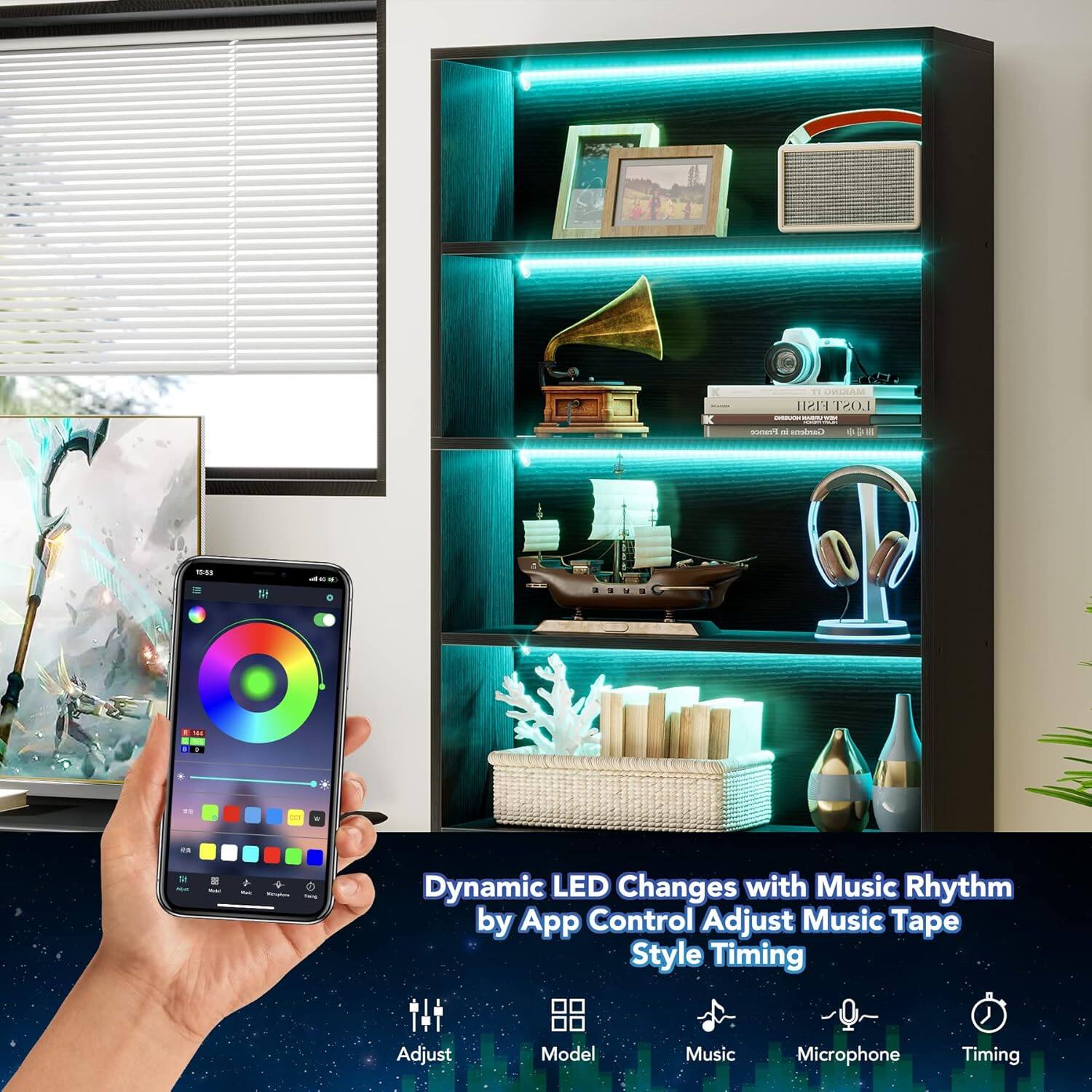 Dynamic LED Changes with Music Rhythm by App Control Adjust Music Tape Style Timing

Adjust Model Music Microphone Timing