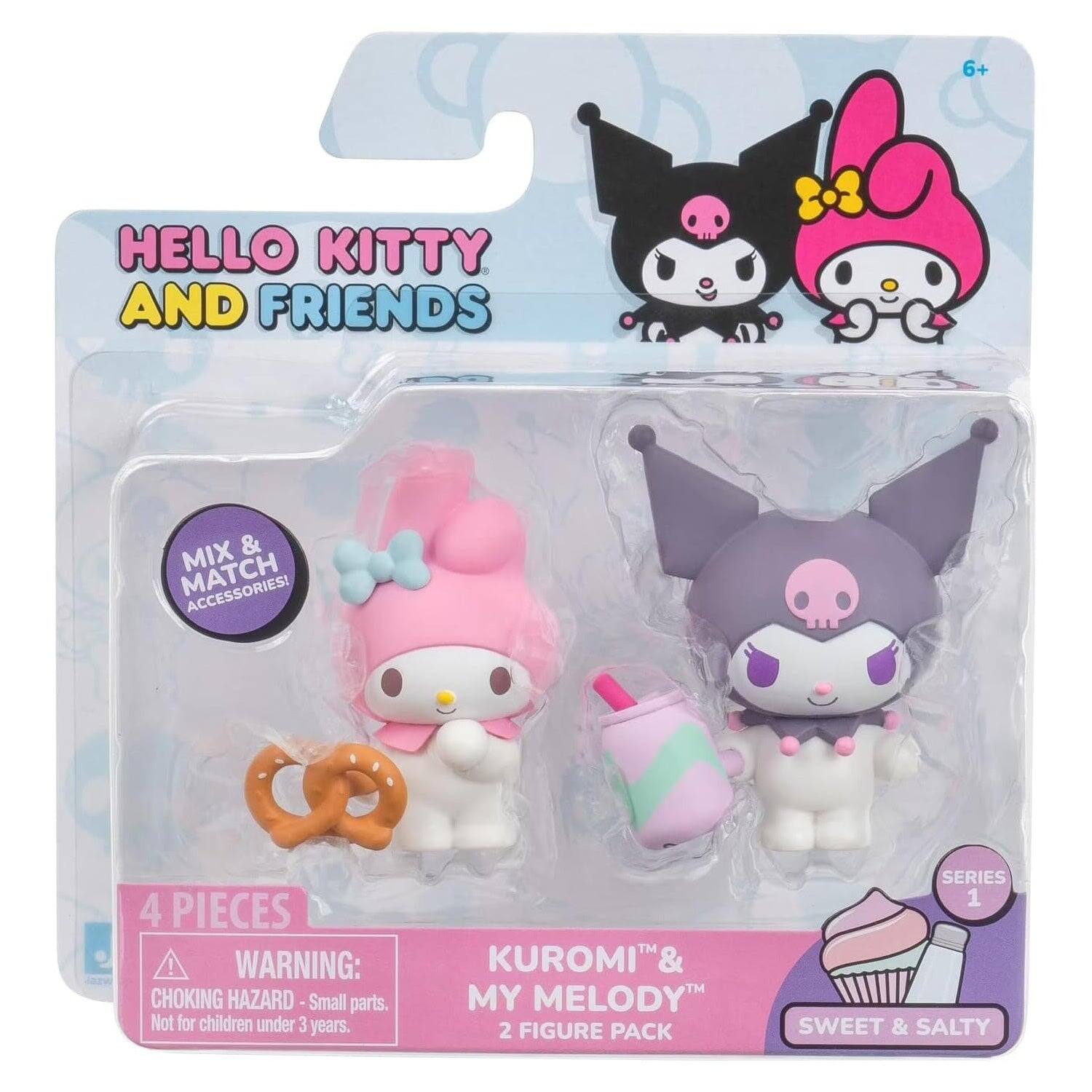 Hello Kitty and Friends: Sweet and Salty Series 1 - Kuromi and My Melody Figure 2 Pack
