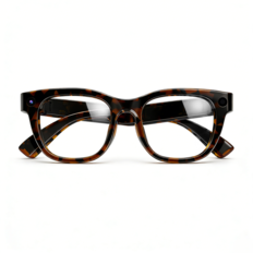 Front. PRIMEPLUS - AI Smart Glasses 13MP Video Recording Video/Audio Call Smart Translation Fashion Tortoiseshell Sunglasses+ Photo Glasses - Tortoiseshell.