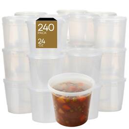Eco Harmony Products - Heavy Duty Deli Container, Regular (PP), 24oz, 240-Pack - Clear