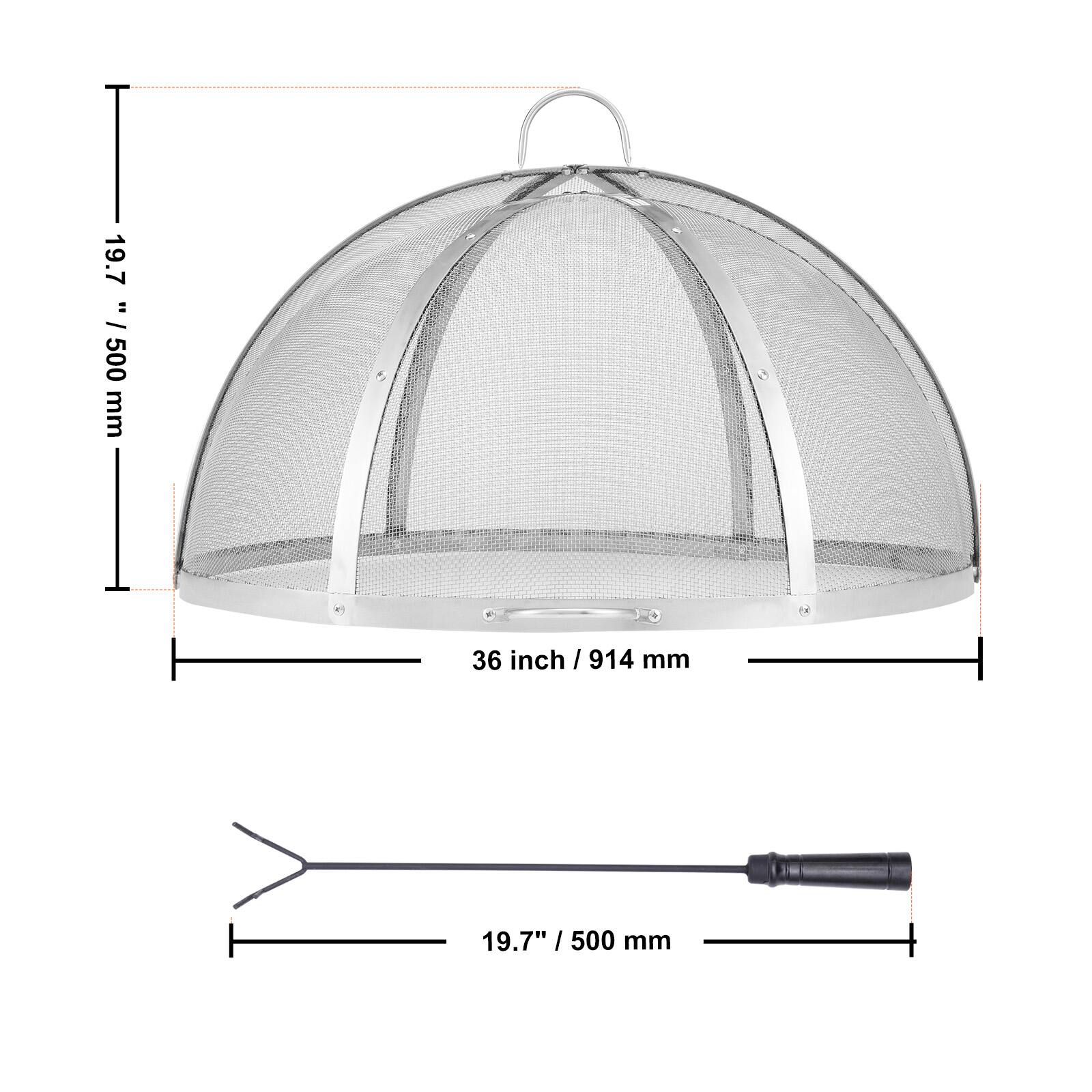 19.7" / 500 mm  
36 inch / 914 mm  
19.7" / 500 mm