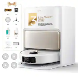 MOVA - V50 Ultra Complete Robot Vacuum and Mop Kit, 24000Pa Suction, Self-Cleaning, Pet-friendly, Fast Mop Drying - White