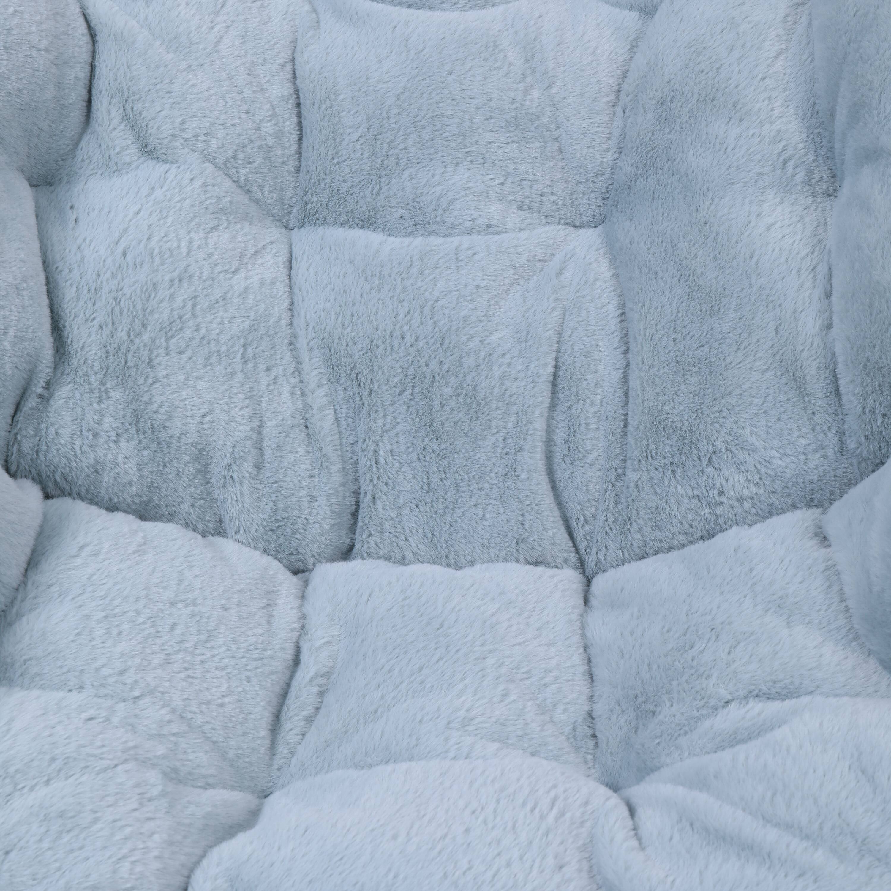 Alt View 10. Emma + Oliver - Aisling Oversized Folding Saucer Chair for Dorm, Bedroom - Aqua Fabric/Soft Gold Frame.
