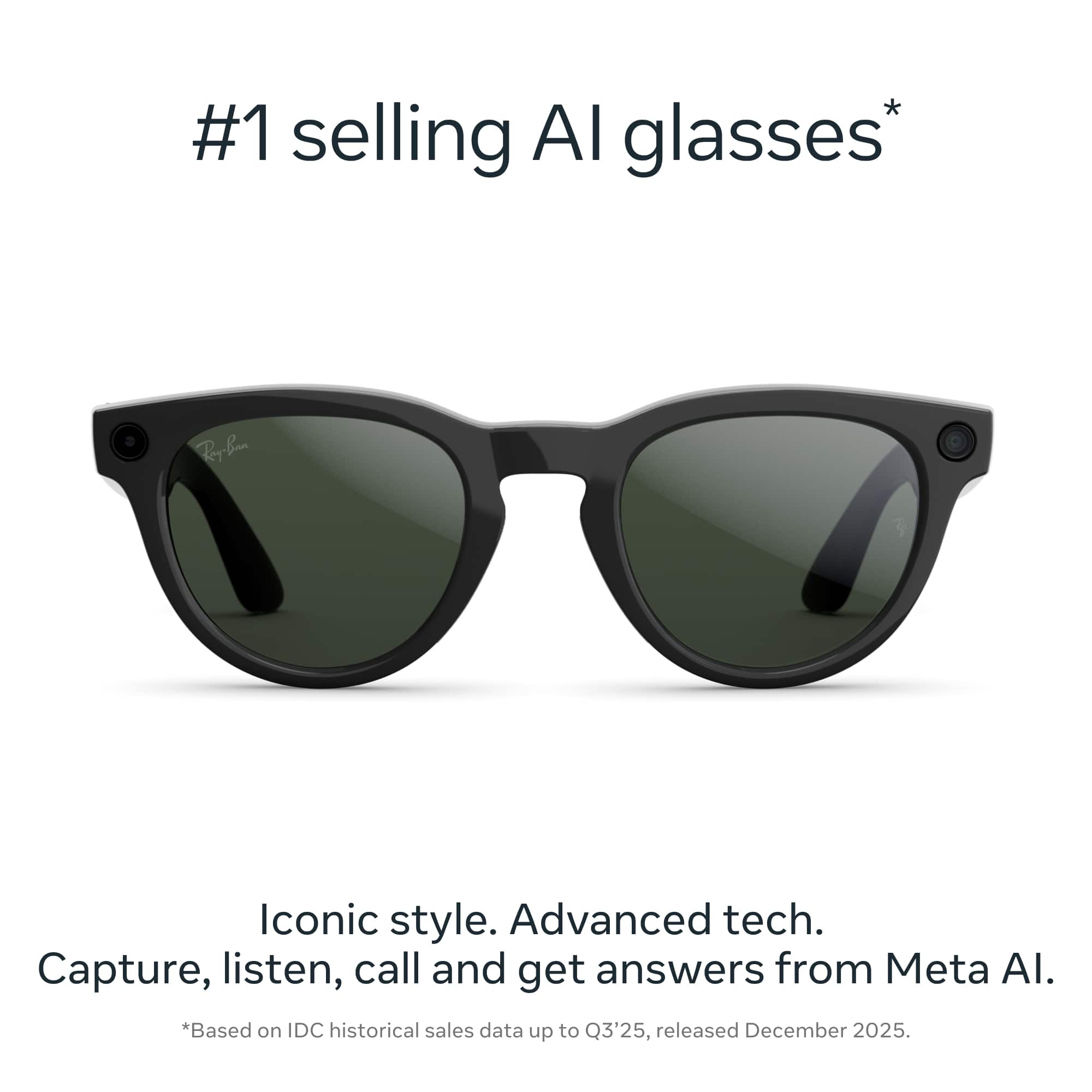 Ray Ban Meta Headliner (Gen 2) glasses with Meta AI, Audio, Photo