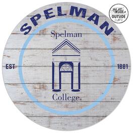 Jardine - Spelman College Jaguars 20'' x 20'' Indoor/Outdoor Weathered Circle Sign - Blue