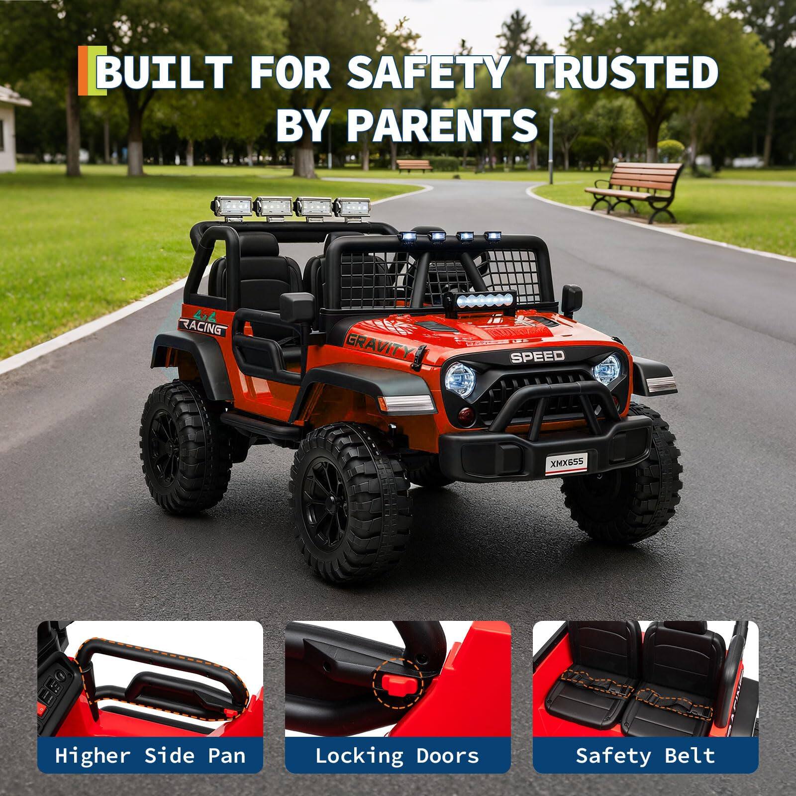 BUILT FOR SAFETY TRUSTED BY PARENTS

- Higher Side Pan
- Locking Doors
- Safety Belt