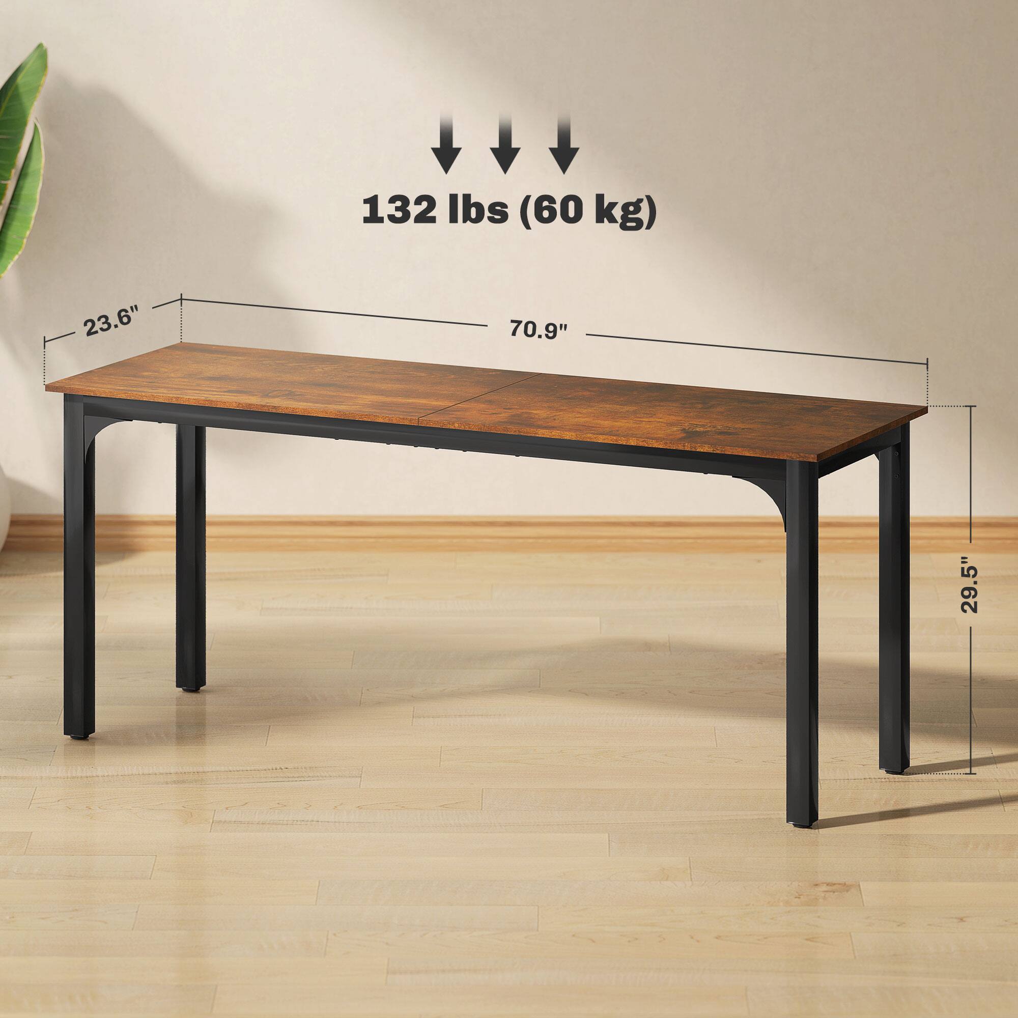 132 lbs (60 kg)
23.6"
70.9"
29.5"